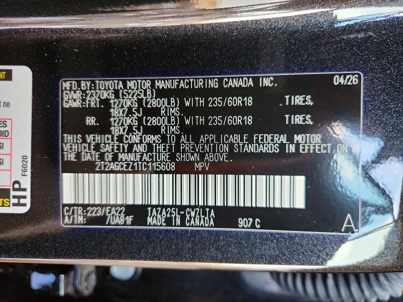 70367626 :رقم المزاد ، 2T2AGCEZ1TC115608 vin ، 2026 Lexus Nx 350 مزاد بيع