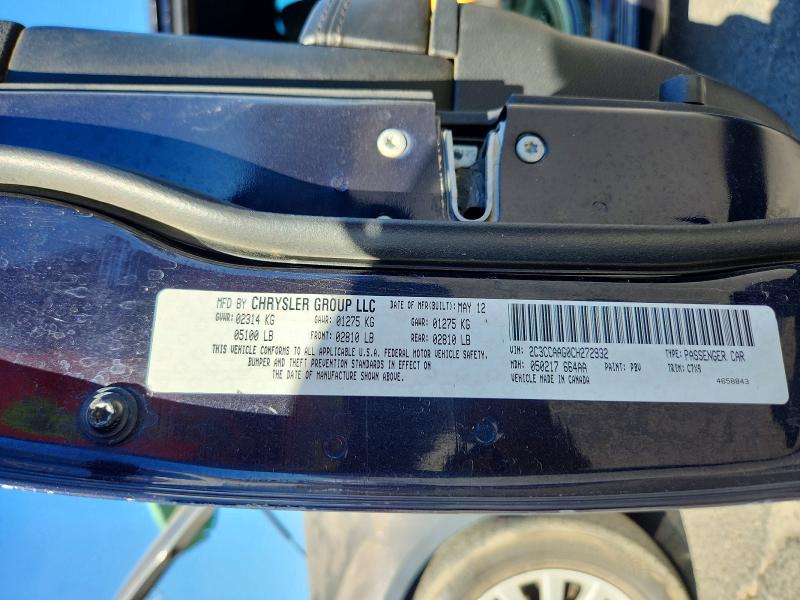 Продаж на аукціоні авто 2012 Chrysler 300, vin: 2C3CCAAG0CH272932, номер лоту: 68057826