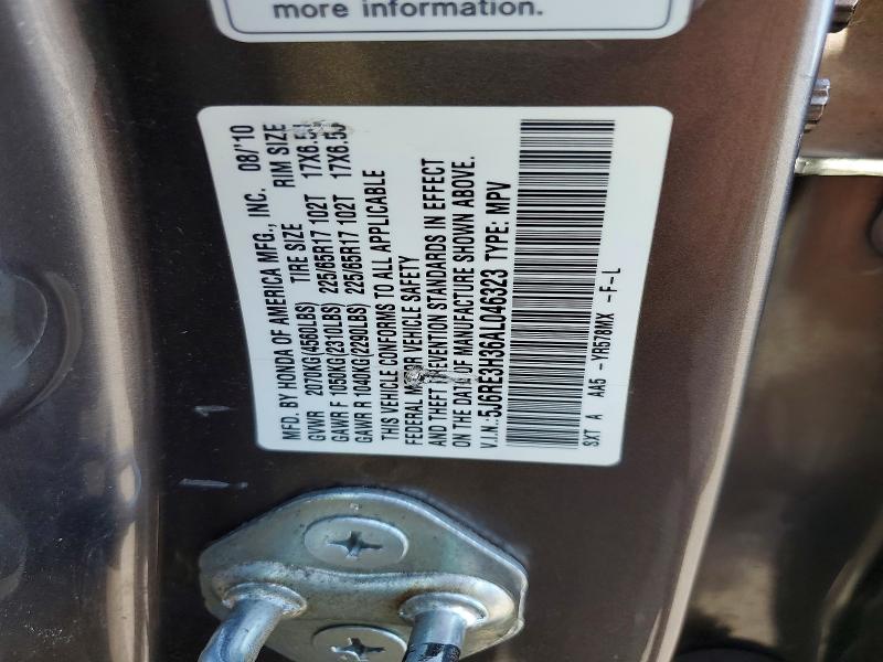 Продажа на аукционе авто 2010 Honda Cr-v, vin: 5J6RE3H36AL046323, номер лота: 70687196