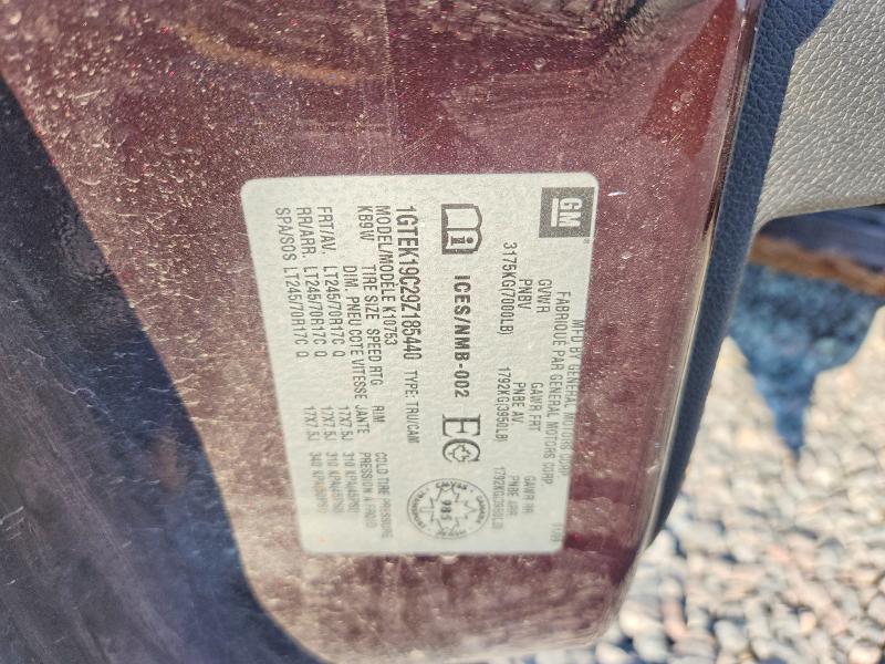2009 Gmc Sierra მანქანა იყიდება აუქციონზე, vin: 1GTEK19C29Z185440, აუქციონის ნომერი: 67711866