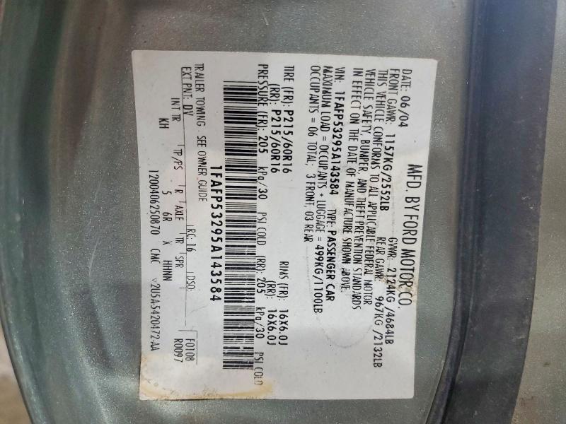 Продаж на аукціоні авто 2005 Ford Taurus, vin: 1FAFP53295A143584, номер лоту: 68982046