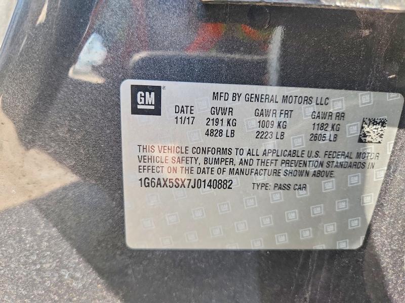Продаж на аукціоні авто 2018 Cadillac Cts, vin: 1G6AX5SX7J0140882, номер лоту: 67481946