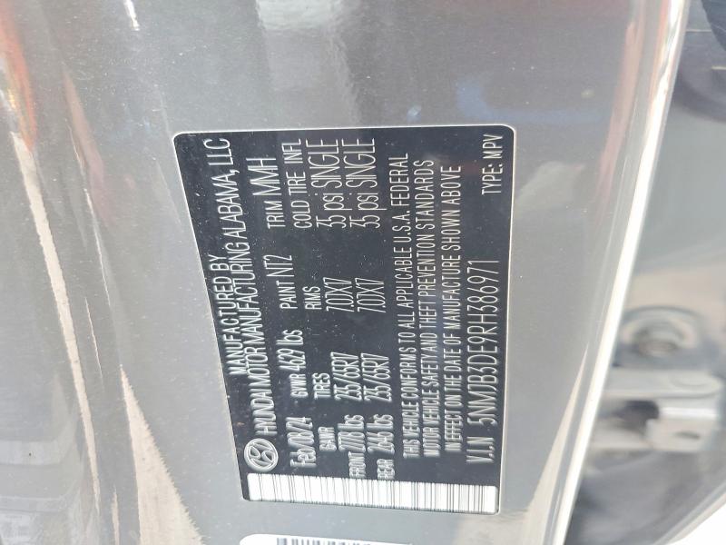 Aukcja sprzedaży 2024 Hyundai Tucson, vin: 5NMJB3DE9RH386971, numer aukcji: 67379066