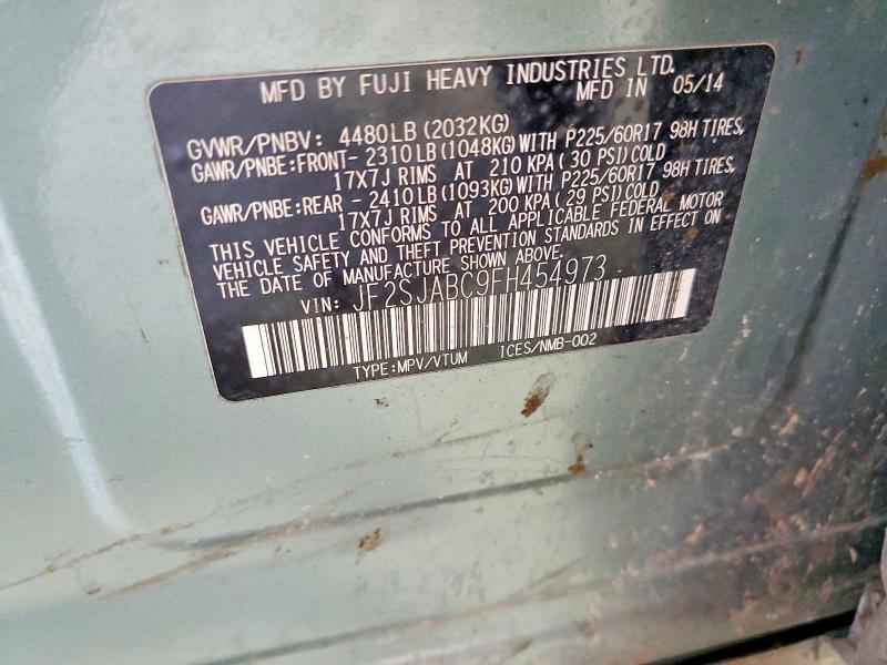 Продажа на аукционе авто 2015 Subaru Forester, vin: JF2SJABC9FH454973, номер лота: 71155286