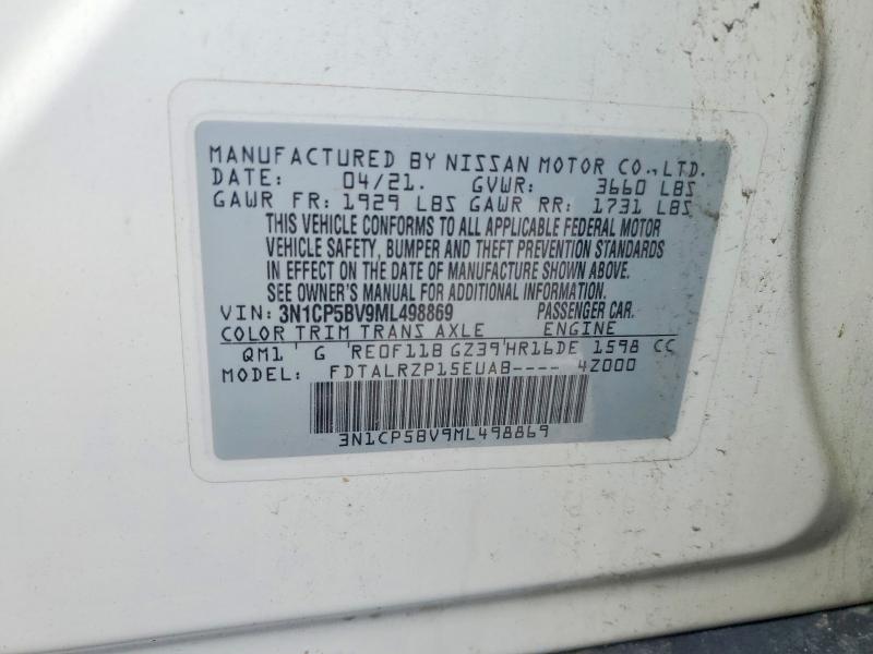 Продаж на аукціоні авто 2021 Nissan Kicks, vin: 3N1CP5BV9ML498869, номер лоту: 70147306