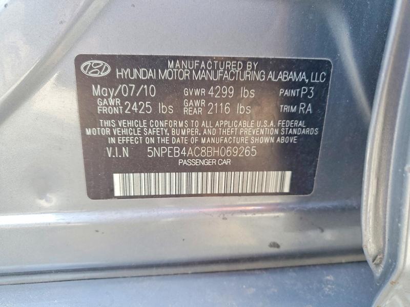 Aukcja sprzedaży 2011 Hyundai Sonata, vin: 5NPEB4AC8BH069265, numer aukcji: 59408346