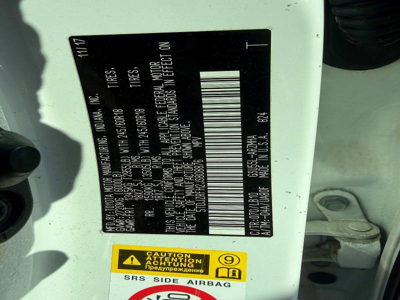 Aukcja sprzedaży 2018 Toyota Highlander, vin: 5TDJZRFH2JS808876, numer aukcji: 69137626