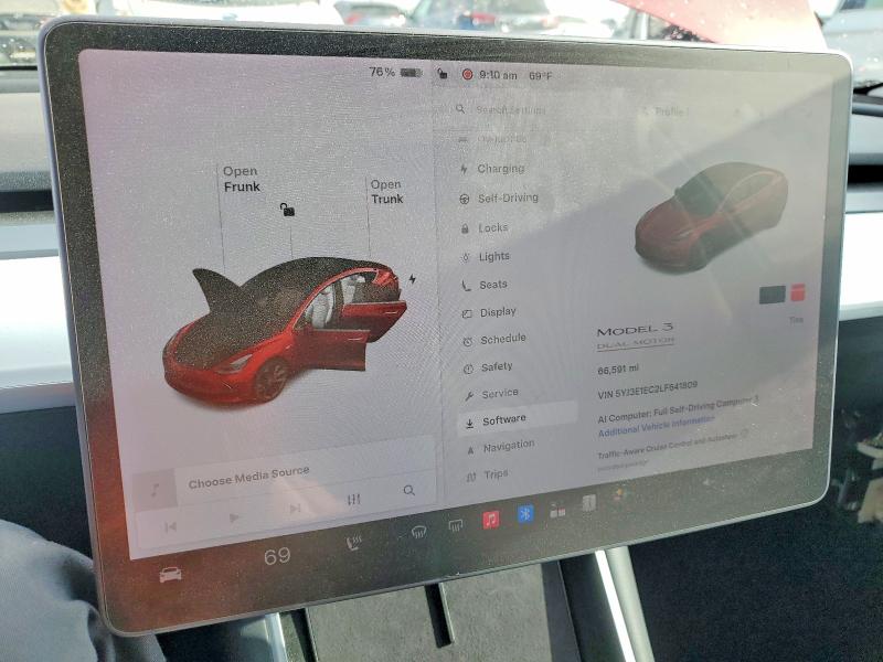 67156346 :رقم المزاد ، 5YJ3E1EC2LF641809 vin ، 2020 Tesla Model 3 مزاد بيع