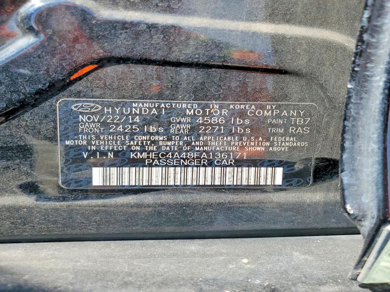 Aukcja sprzedaży 2015 Hyundai Sonata Hybrid, vin: KMHEC4A48FA136171, numer aukcji: 69445156