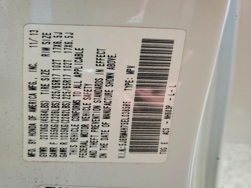 68213226 :رقم المزاد ، 5J6RM4H75EL038585 vin ، 2014 Honda Cr-v مزاد بيع