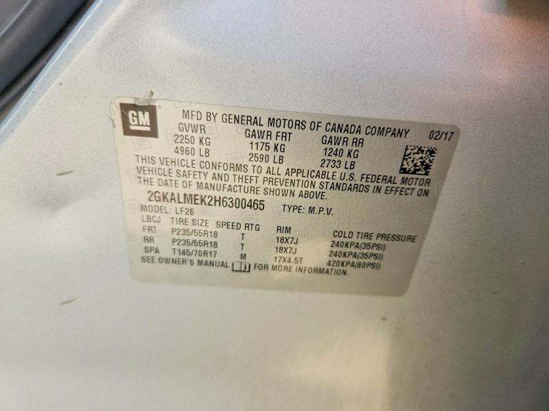 Продажа на аукционе авто 2017 Gmc Terrain, vin: 2GKALMEK2H6300465, номер лота: 69783156