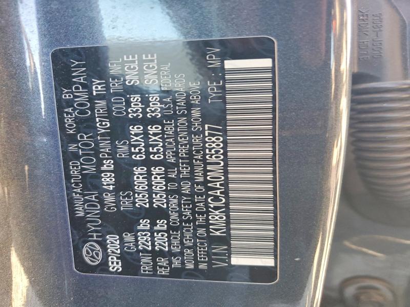 2021 Hyundai Kona მანქანა იყიდება აუქციონზე, vin: KM8K1CAA0MU658877, აუქციონის ნომერი: 68032066