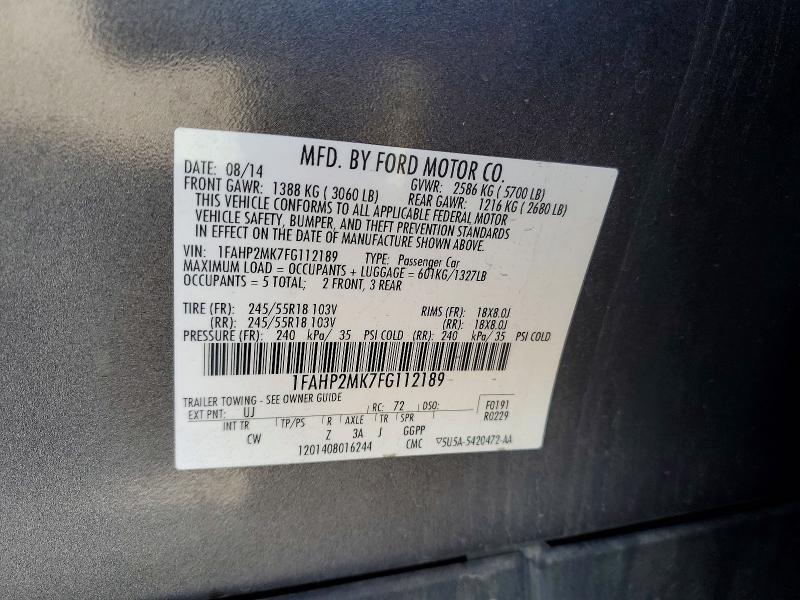 Продаж на аукціоні авто 2015 Ford Taurus, vin: 1FAHP2MK7FG112189, номер лоту: 70618266