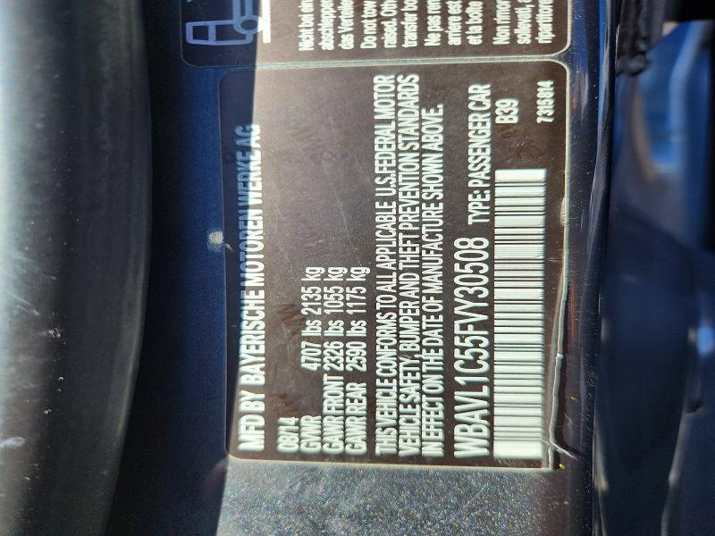 67913316 :رقم المزاد ، WBAVL1C55FVY30508 vin ، 2015 Bmw X1 مزاد بيع