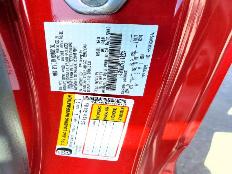 2024 Ford Mustang მანქანა იყიდება აუქციონზე, vin: 1FA6P8TH2R5118224, აუქციონის ნომერი: 69025846