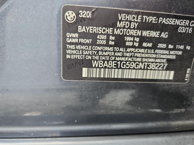 Продаж на аукціоні авто 2016 Bmw 320, vin: WBA8E1G59GNT38227, номер лоту: 69198566