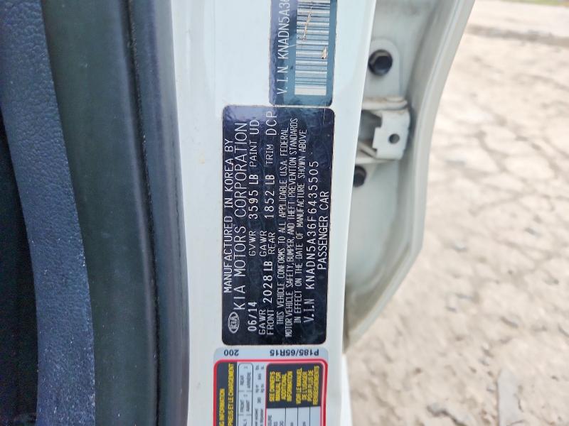 69713046 :رقم المزاد ، KNADN5A36F6435505 vin ، 2015 Kia Rio 5-door مزاد بيع