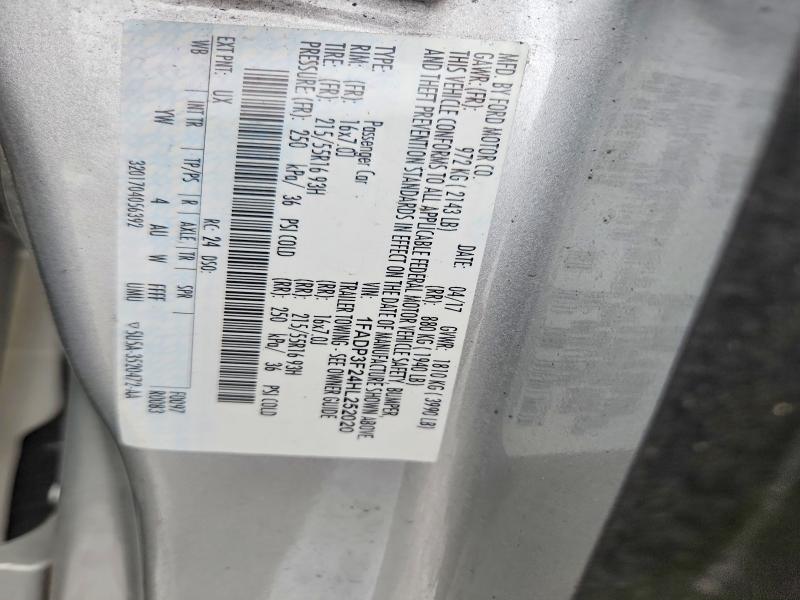 68583286 :رقم المزاد ، 1FADP3F24HL252020 vin ، 2017 Ford Focus مزاد بيع