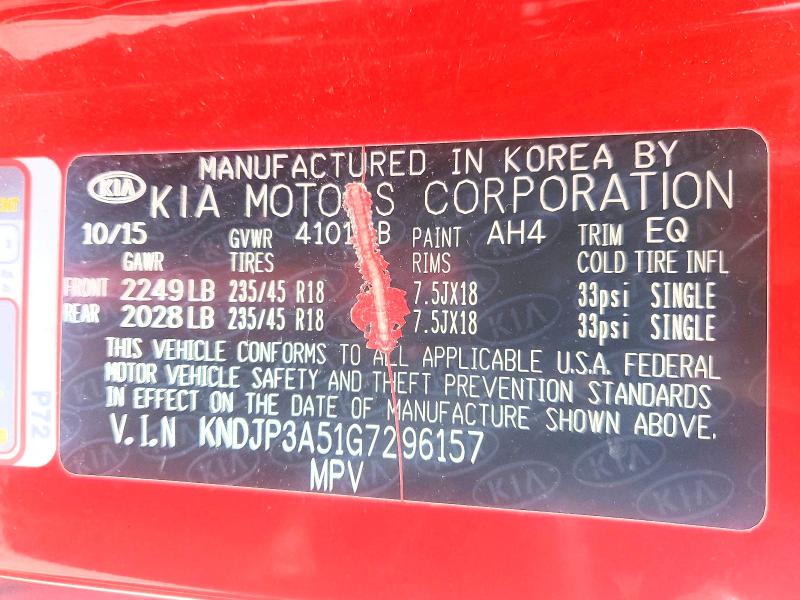 Aukcja sprzedaży 2016 Kia Soul, vin: KNDJP3A51G7296157, numer aukcji: 70432726