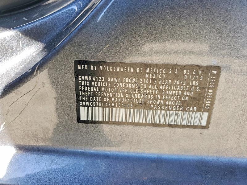 Продаж на аукціоні авто 2019 Volkswagen Jetta, vin: 3VWC57BU4KM154005, номер лоту: 67728656