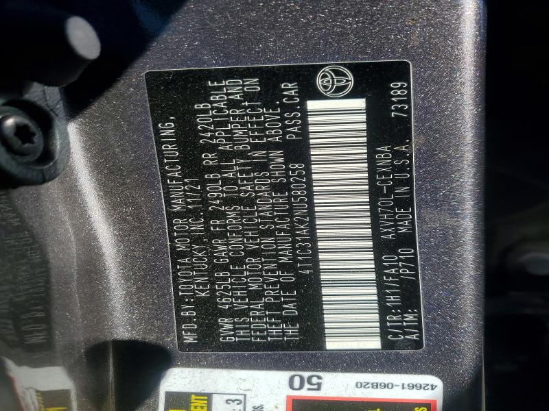 Aukcja sprzedaży 2022 Toyota Camry, vin: 4T1C31AK2NU580258, numer aukcji: 71015406