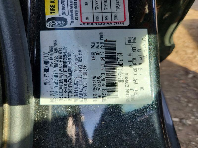 Продаж на аукціоні авто 2010 Ford Fusion, vin: 3FAHP0HA6AR427198, номер лоту: 67726116