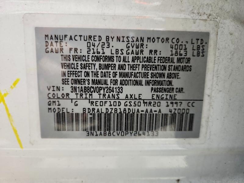 Aukcja sprzedaży 2023 Nissan Sentra, vin: 3N1AB8CV0PY264133, numer aukcji: 70283846
