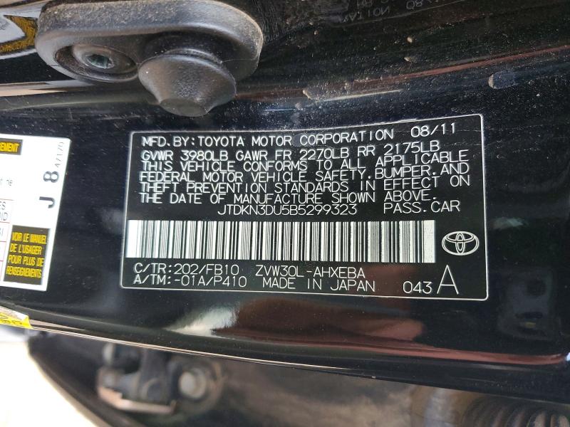 68853226 :رقم المزاد ، JTDKN3DU5B5299323 vin ، 2011 Toyota Prius مزاد بيع