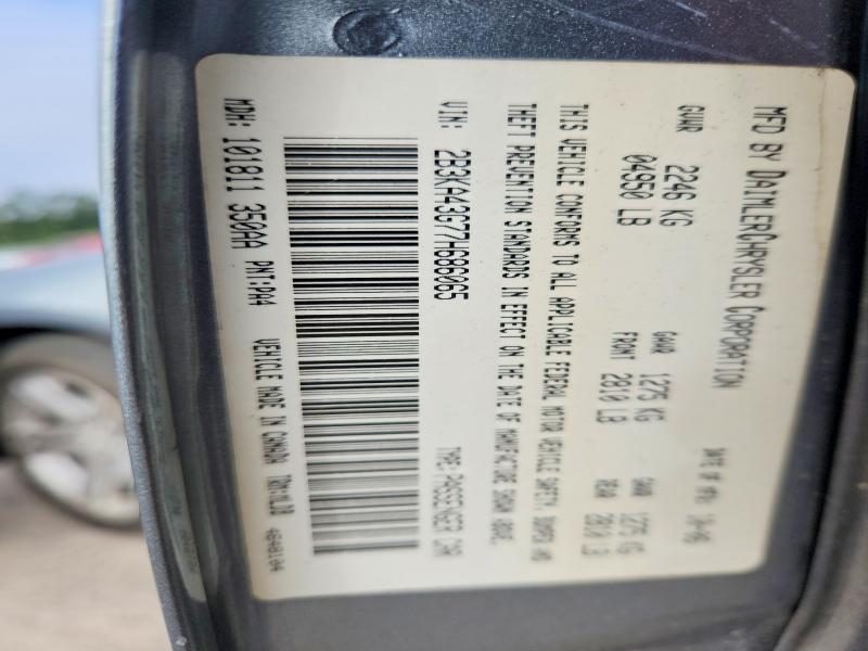 2007 Dodge Charger მანქანა იყიდება აუქციონზე, vin: 2B3KA43G77H686065, აუქციონის ნომერი: 70832066