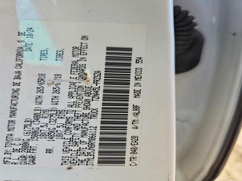 69674376 :رقم المزاد ، 3TMLB5JN8RM066112 vin ، 2024 Toyota Tacoma مزاد بيع