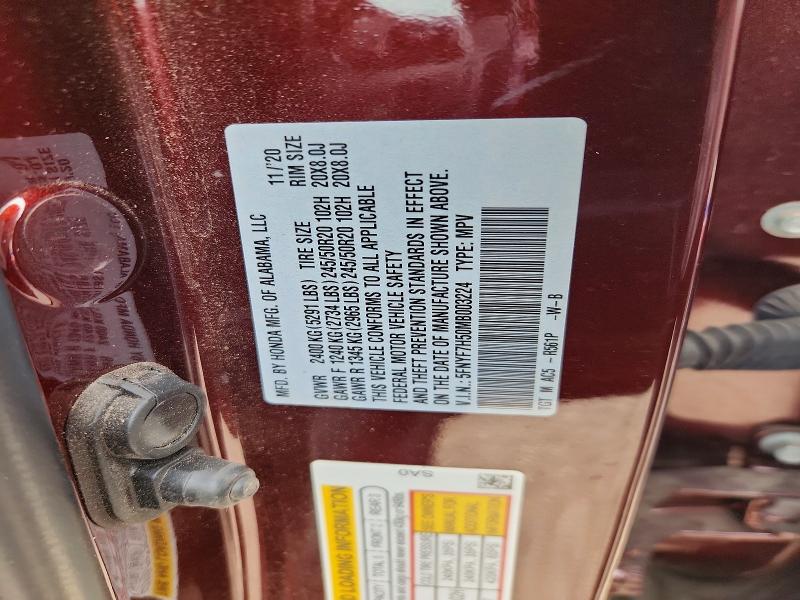 2021 Honda Passport მანქანა იყიდება აუქციონზე, vin: 5FNYF7H50MB003224, აუქციონის ნომერი: 70885996