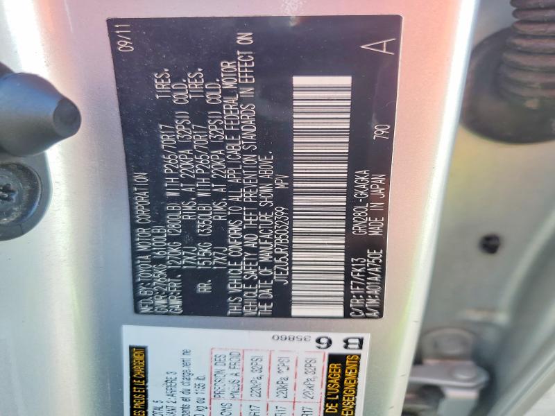2011 Toyota 4runner მანქანა იყიდება აუქციონზე, vin: JTEZU5JR7B5032399, აუქციონის ნომერი: 68227456