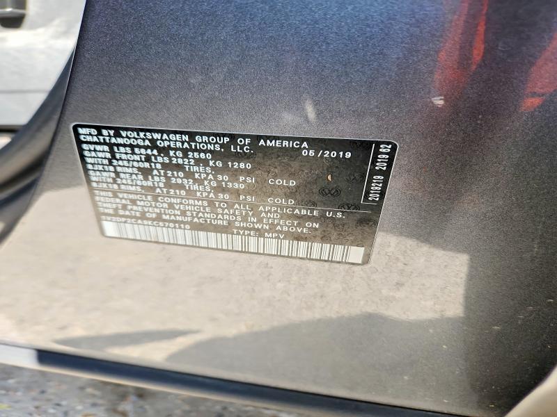 Продажа на аукционе авто 2019 Volkswagen Atlas, vin: 1V2DP2CA9KC570110, номер лота: 67522866