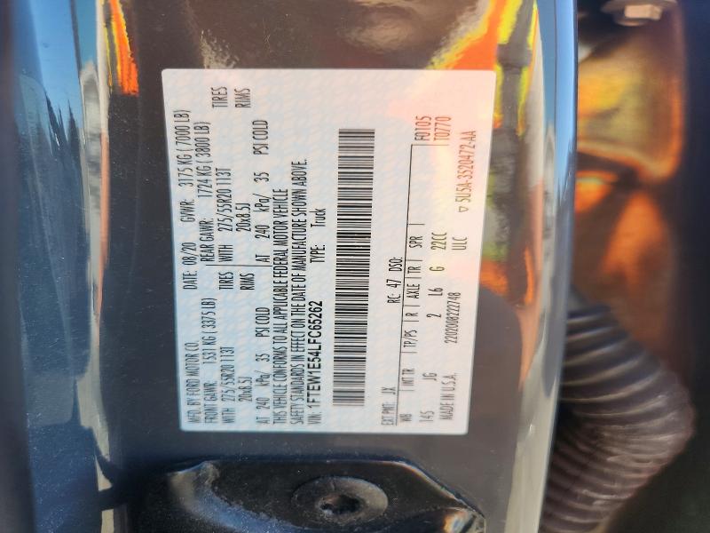 68368686 :رقم المزاد ، 1FTEW1E54LFC65262 vin ، 2020 Ford F150 مزاد بيع