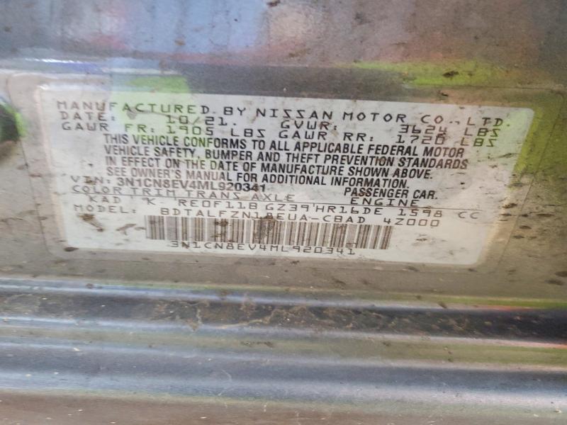 Aukcja sprzedaży 2021 Nissan Versa, vin: 3N1CN8EV4ML920341, numer aukcji: 70521516