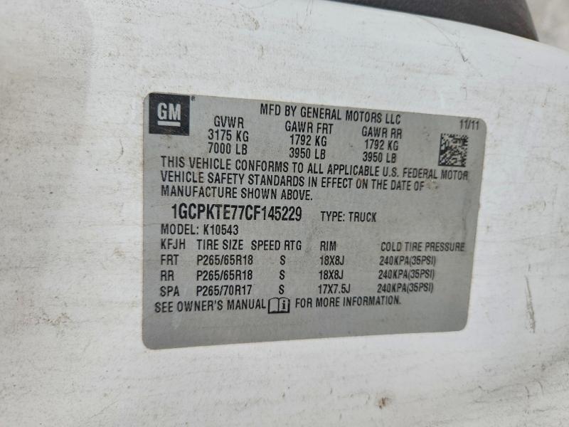 Aukcja sprzedaży 2012 Chevrolet Silverado, vin: 1GCPKTE77CF145229, numer aukcji: 69741696