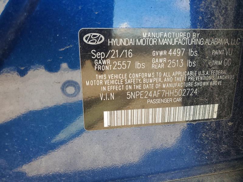 Aukcja sprzedaży 2017 Hyundai Sonata, vin: 5NPE24AF7HH502724, numer aukcji: 68642746