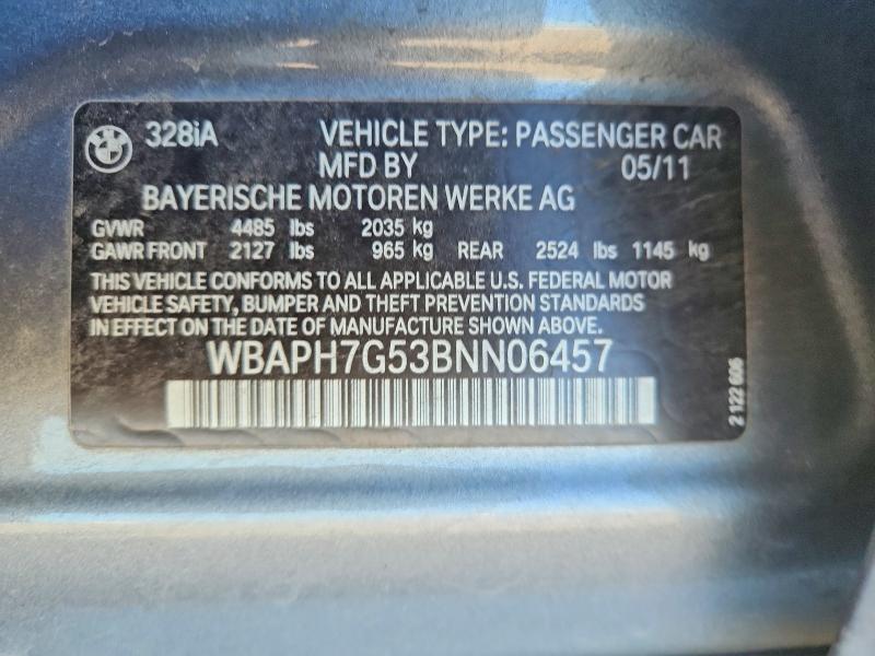 Aukcja sprzedaży 2011 Bmw 328, vin: WBAPH7G53BNN06457, numer aukcji: 68089056