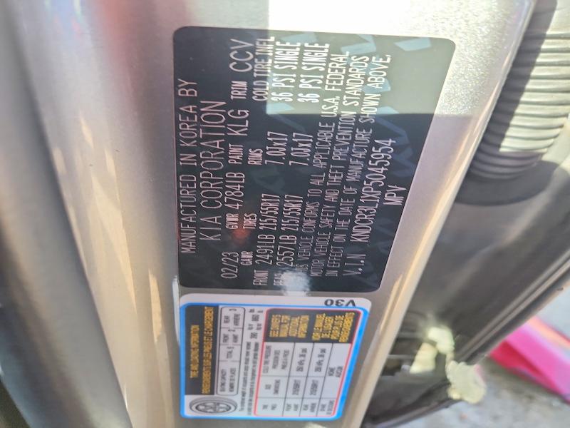 69038036 :رقم المزاد ، KNDCR3L1XP5045954 vin ، 2023 Kia Niro مزاد بيع
