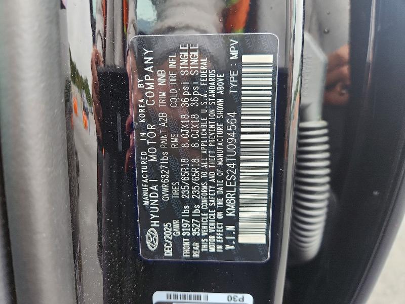 2026 Hyundai Palisade მანქანა იყიდება აუქციონზე, vin: KM8RLES24TU094564, აუქციონის ნომერი: 70998686