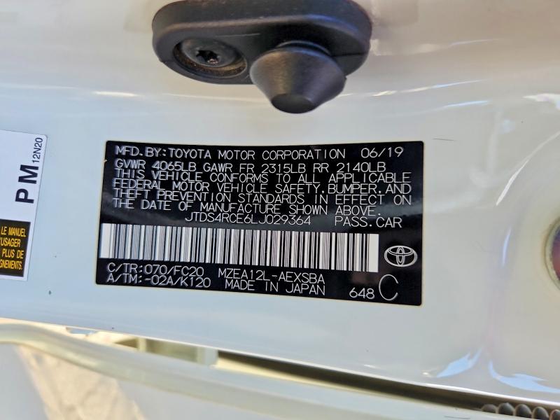 Продажа на аукционе авто 2020 Toyota Corolla, vin: JTDS4RCE6LJ029364, номер лота: 67852866