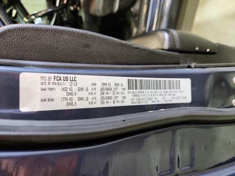 Auction sale of the 2020 Dodge Durango, vin: 1C4RDJAG7LC230330, lot number: 69356656