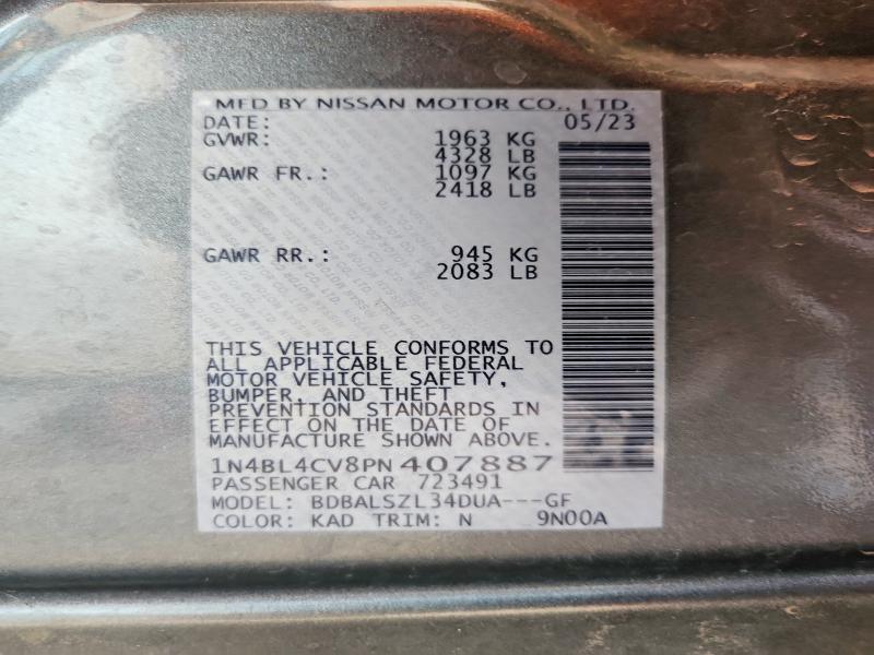 Aukcja sprzedaży 2023 Nissan Altima, vin: 1N4BL4CV8PN407887, numer aukcji: 68097006
