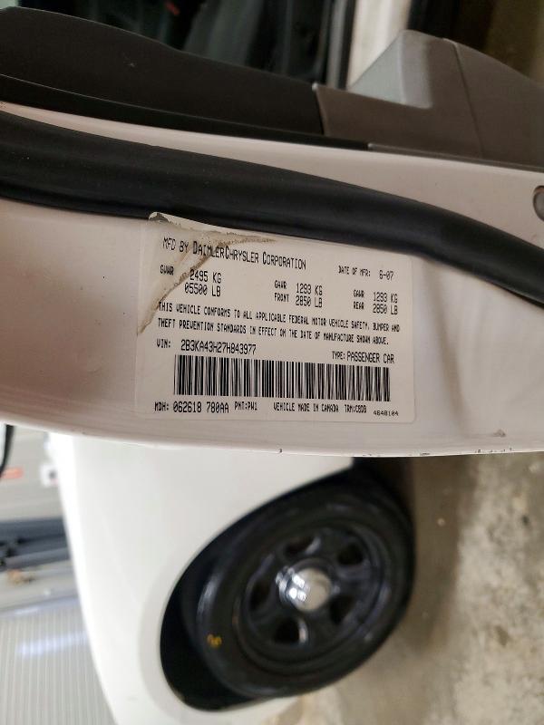 Aukcja sprzedaży 2007 Dodge Charger, vin: 2B3KA43H27H843977, numer aukcji: 67791806