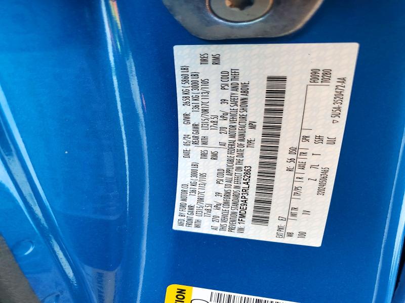 66835686 :رقم المزاد ، 1FMDE9AP3RLA52863 vin ، 2024 Ford Bronco مزاد بيع