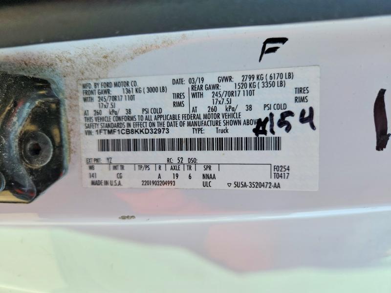 Продаж на аукціоні авто 2019 Ford F150, vin: 1FTMF1CB8KKD32973, номер лоту: 67514786