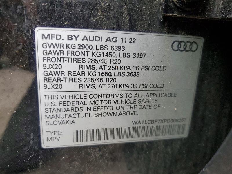 Продажа на аукционе авто 2023 Audi Q7, vin: WA1LCBF7XPD008267, номер лота: 70045936