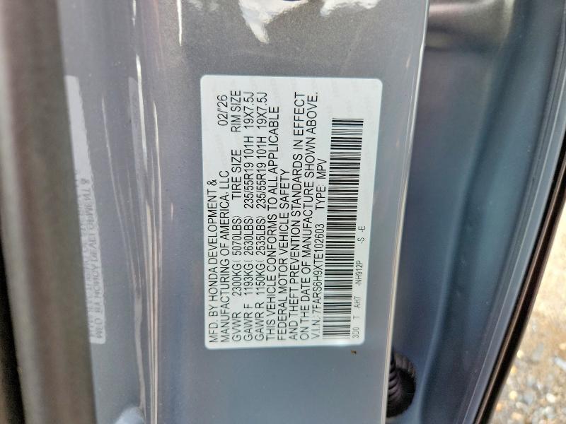 Aukcja sprzedaży 2026 Honda Cr-v, vin: 7FARS6H9XTE102603, numer aukcji: 68444036