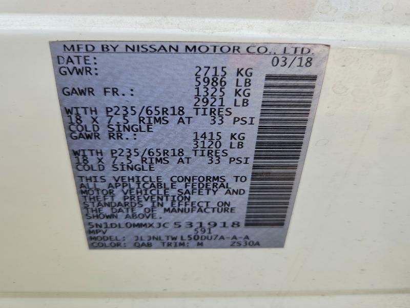 Продажа на аукционе авто 2018 Infiniti Qx60, vin: 5N1DL0MMXJC531918, номер лота: 67684776