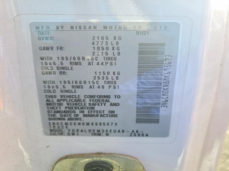 68049676 :رقم المزاد ، 3N6CM0KN8MK695673 vin ، 2021 Nissan Nv200 مزاد بيع